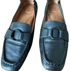 Black Leather Gentle Souls Kenneth Cole Soraya Loafers Womens 10